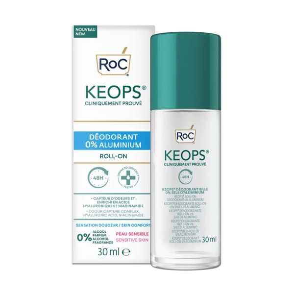 Roc Keops Deodorant Roll On per Pelle Sensibile 30 ml