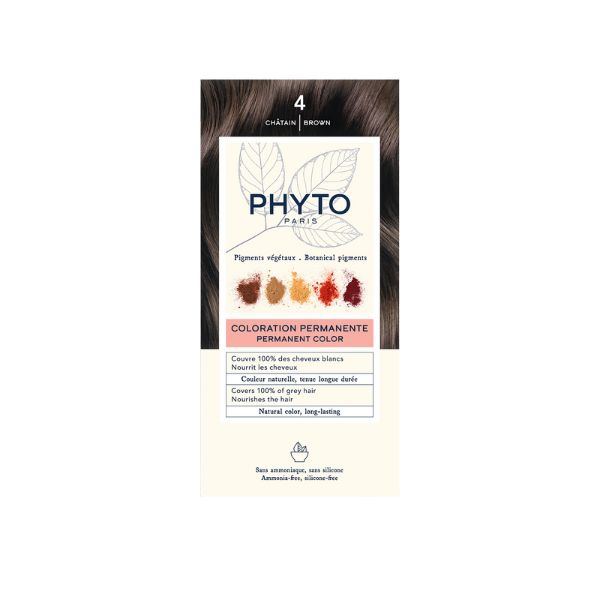 Phyto PhytoColor Kit Colorazione Permanente Intensa Naturale Senza Ammoniaca N.4 Castano