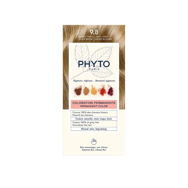 Phyto PhytoColor Kit Colorazione Permanente Senza Ammoniaca 9.8 Biondo Chiarissimo Cenere