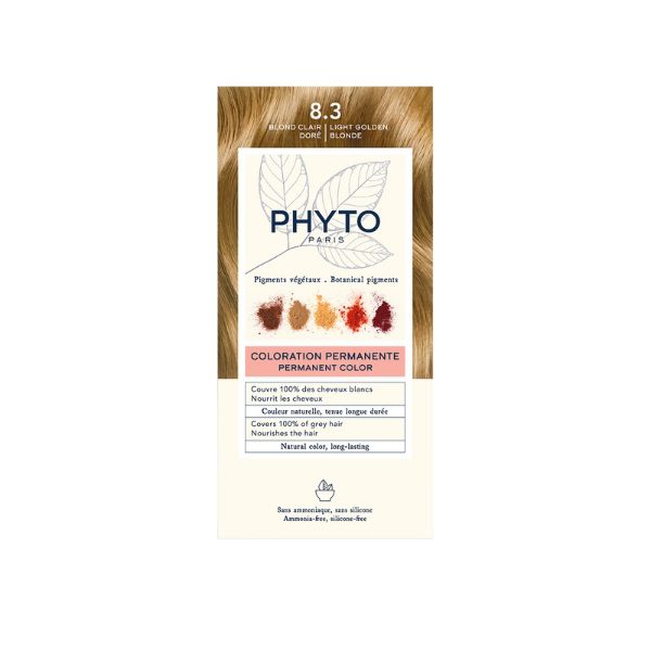 Phyto PhytoColor Kit Colorazione Permanente Senza Ammoniaca 8.3 Biondo Chiaro Dorato