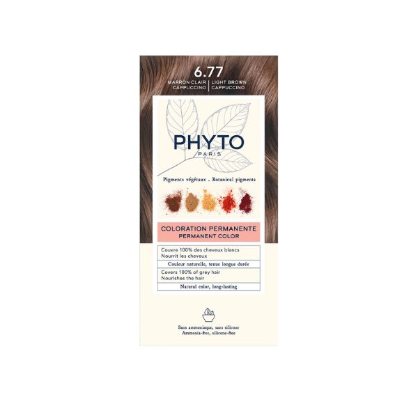 Phyto PhytoColor Kit Colorazione Permanente Senza Ammoniaca 6.77 Marrone Chiaro Cappuccino