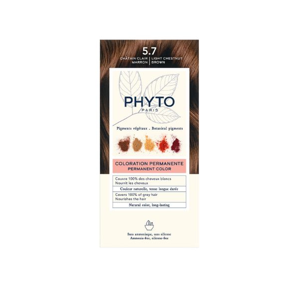 Phyto PhytoColor Kit Colorazione Permanente Senza Ammoniaca 5.7 Castano Chiaro Tabacco