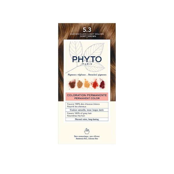 Phyto PhytoColor Kit Colorazione Permanente Senza Ammoniaca 5.3 Castano Chiaro Dorato