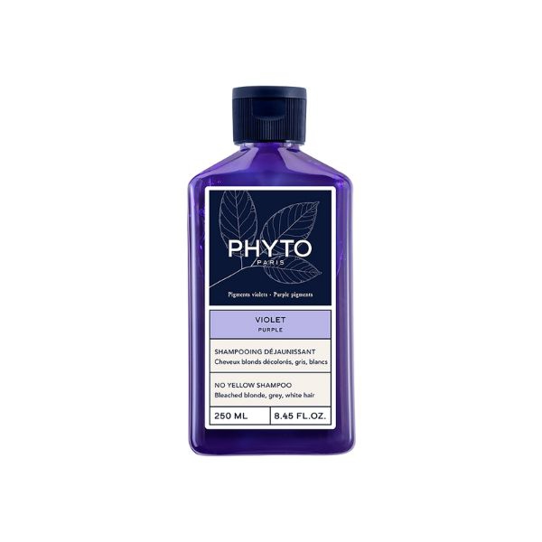 Phyto Violet Shampoo Anti-Giallo per Capelli Biondi Decolorati, Grigi e Bianchi 250 ml