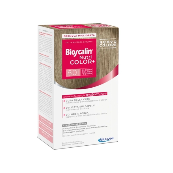 Bioscalin Nutricolor Plus Colorazione Capelli Permanente 8 01 Biondo Chiaro Freddo