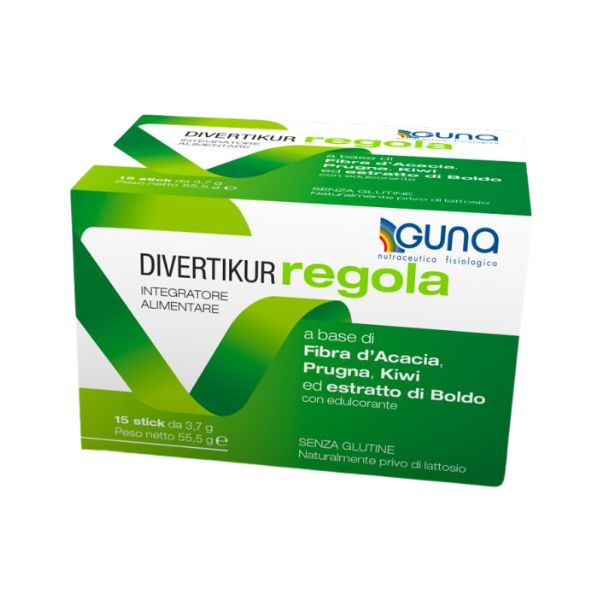 Divertikur Regola Integratore per l Intestino 15 stick Guna