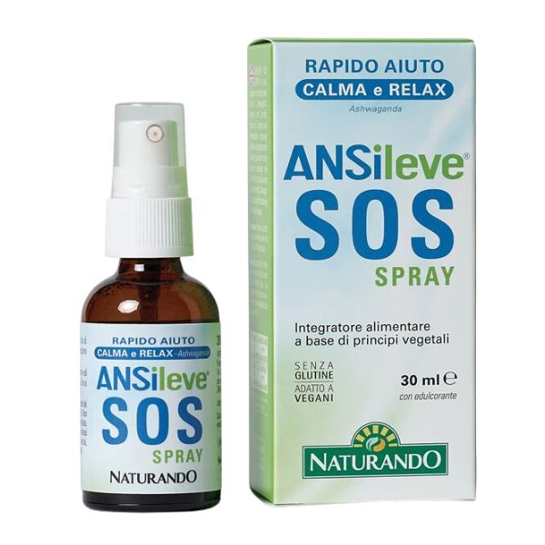 Ansileve Spray Calmante SOS per Ansia e Stress Flacone da 30 ml