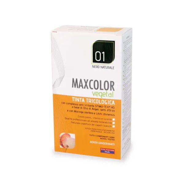 Max Color Tintura Vegetale per Capelli 01 140 ml