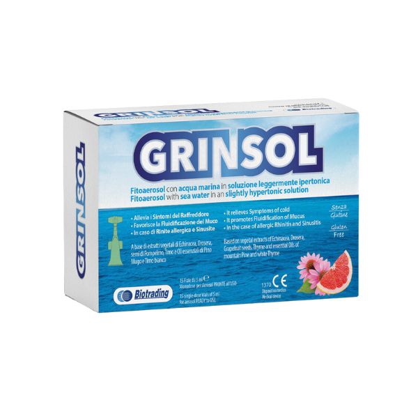 Grinsol Soluzione Orale per Benessere del Cavo Orale 15 Fiale da 5 ml