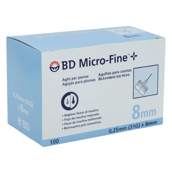 BD Microfine Ago G31 8mm per Iniezioni 100 Pezzi