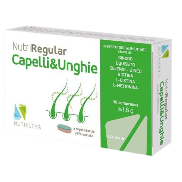 NutriRegular Capelli Integratore per Salute dei Capelli 30 Compresse