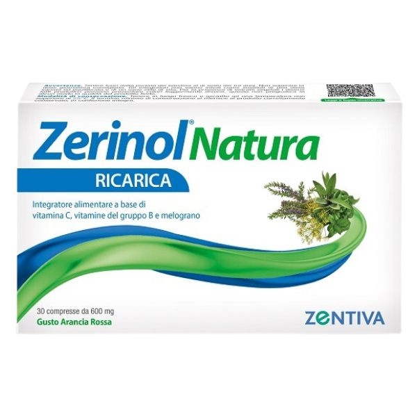 Zerinol Natura Ricarica Integratore per Sintomi Influenzali 30 Compresse