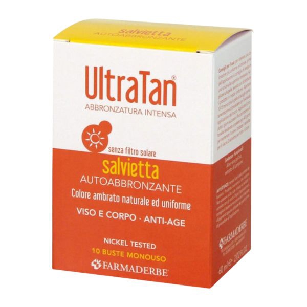 Ultran Salviette Autoabbronzanti, 10 Bustine per un Abbronzatura Naturale