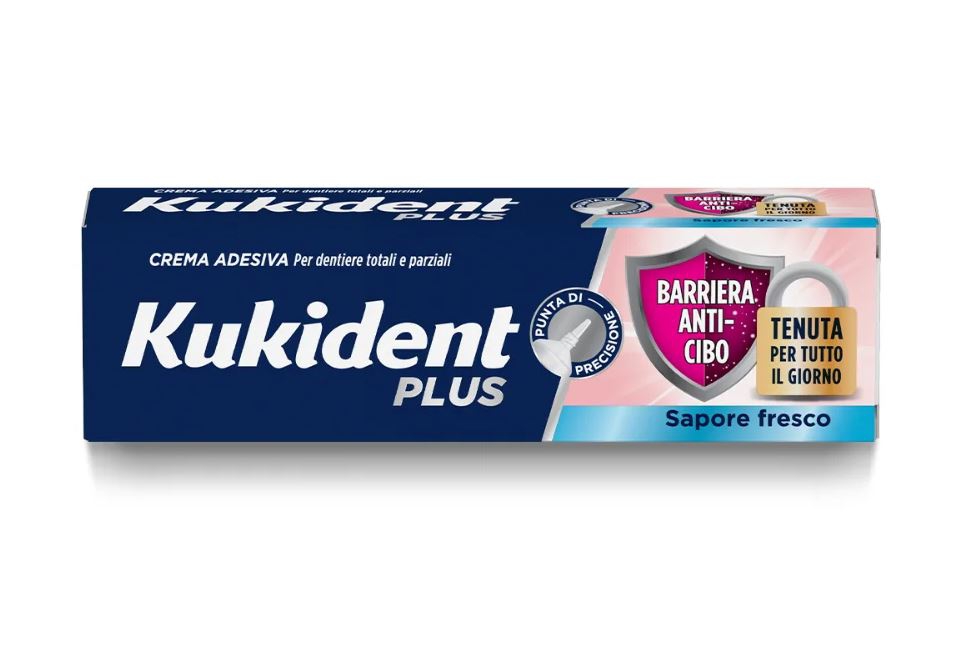 Kukident Plus Barriera Anti Cibo Sapore Fresco 40g