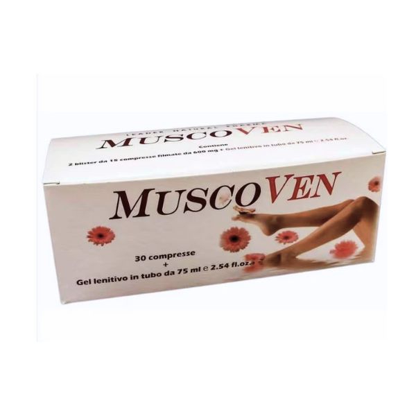 Muscoven Integratore per Gambe Leggere 30 Compresse + Gel Corpo Cosmetico