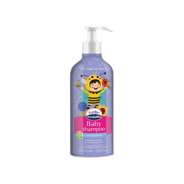 Euphidra Amido Baby Shampoo Delicato Per Bambini Contro il Bruciore Agli Occhi 500 ml