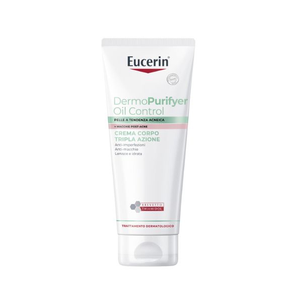 Eucerin Dermopurifyer Crema Corpo Tripla Azione per Pelle a Tendenza Acneica 200 ml