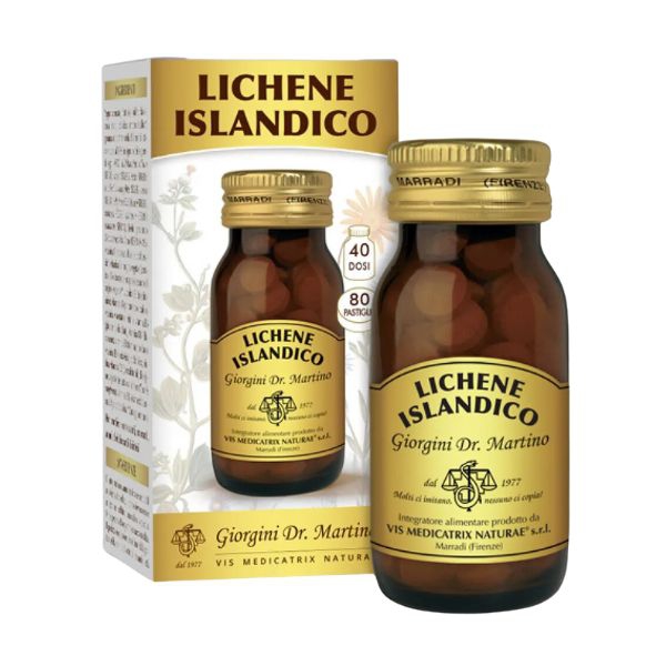 Lichene Islandico Integratore per il Benessere della Gola 80 Pastiglie