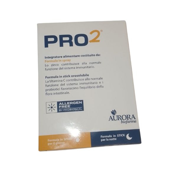 Pro2 Integratore Vitaminico con Probiotici per le Difese Immunitarie Spray 20 ml + 14 Stick