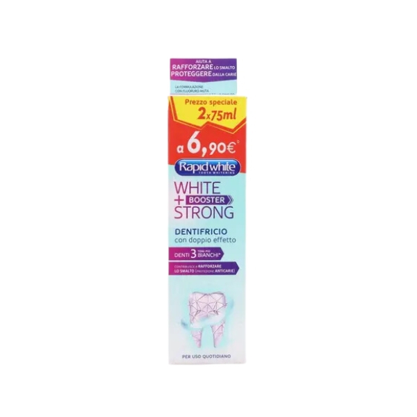 Rapid White Dentifricio Sbiancante White   Booster Strong 2x75 ml