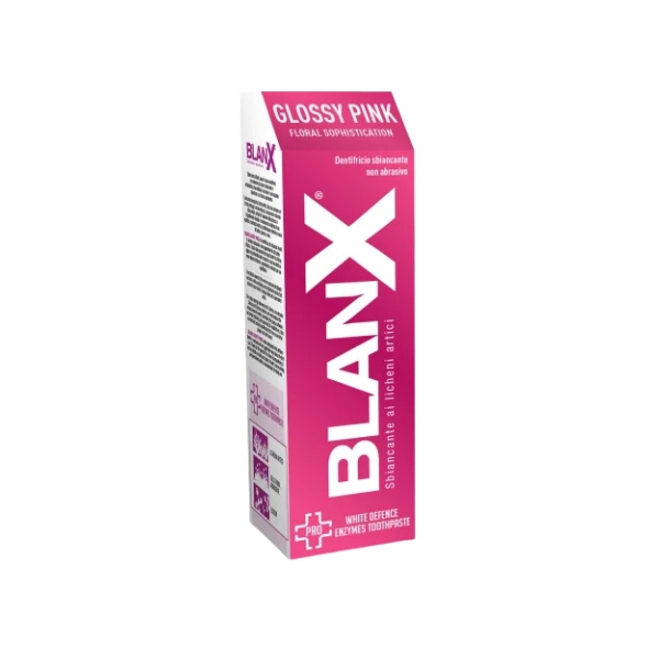 Blanx Pro Glossy Pink Dentifricio Non Abrasivo Sbiancante E Antibatterico 75 ml