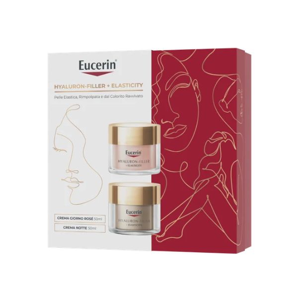 Eucerin Cofanetto Natale Hyaluron Filler Elasticity Crema Ros   Crema Notte