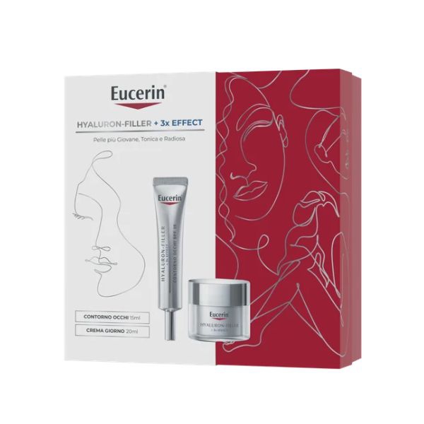 Eucerin Cofanetto Natale Hyaluron Filler Crema Giorno SPF30   Contorno Occhi SPF15