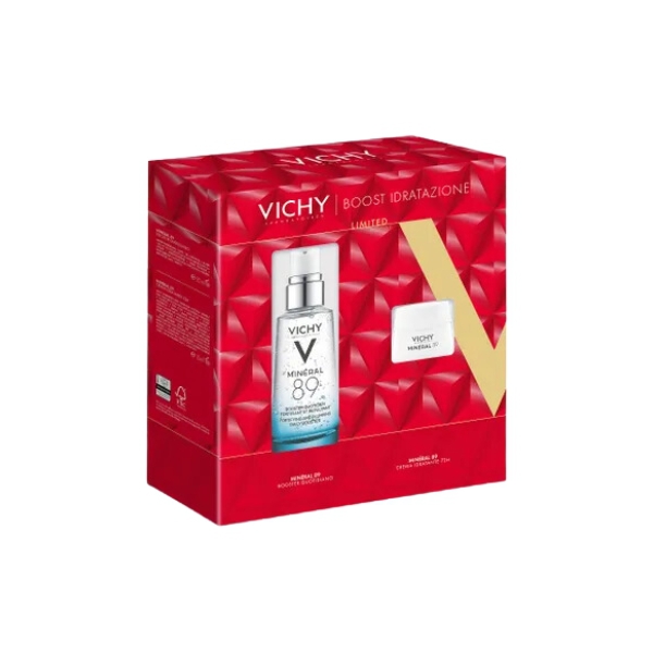 Vichy Boost Idratazione Cofanetto Con Minral 89 Booster Siero 50 ml   Minral 96 Crema 15ml