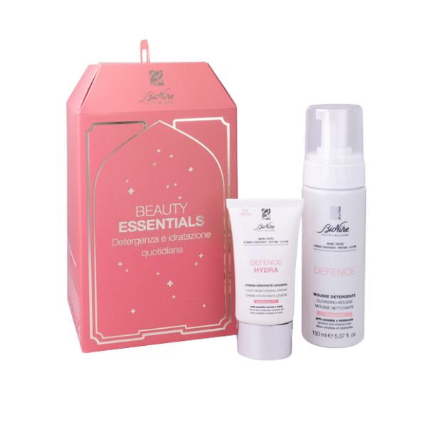 Bionike Cofanetto Regalo Defence Beauty Essentials Mousse Detergente   Crema Idratante