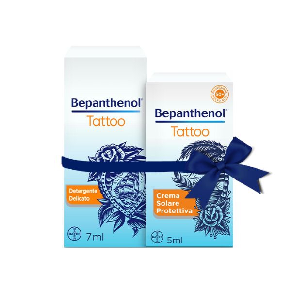 Bepanthenol Tattoo Detergente   Crema Solare per Tatuaggi