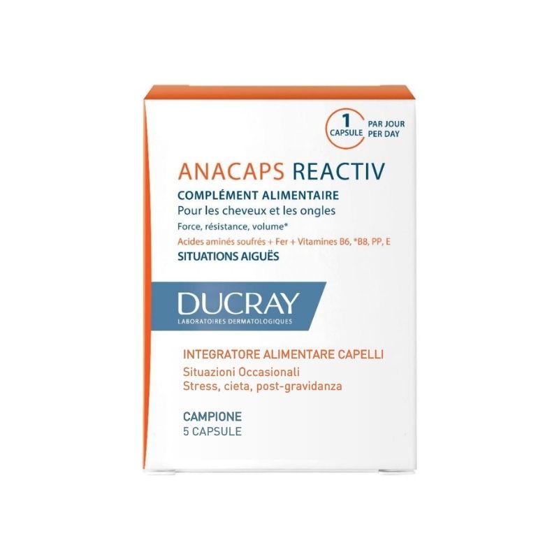 Ducray Anacaps Reactiv Integratore per Capelli 5 Capsule