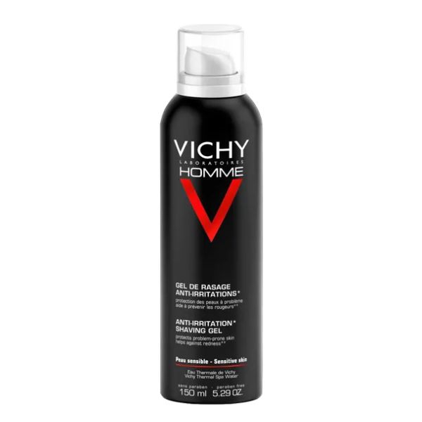 Vichy Homme Gel da Barba Anti-Irritazioni Uomo Pelli Sensibili 150 ml