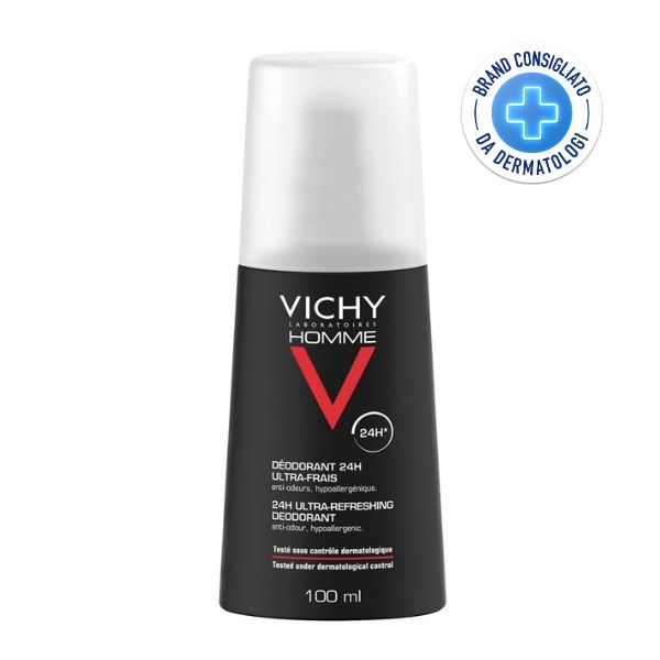 Vichy Homme Deodorante 24h Ultra Fresco Uomo Vapo 100 ml