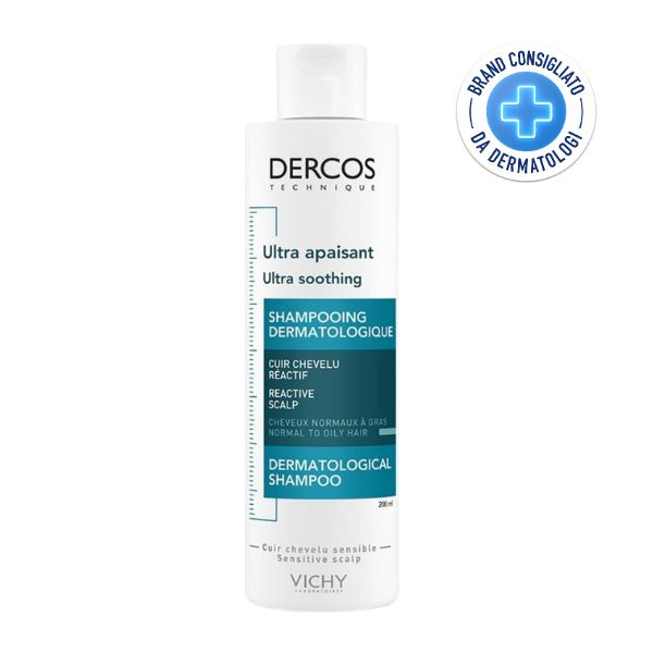 Vichy Dercos Ultra Lenitivo Shampoo Anti Prurito Cuoio Grasso e Reattivo 200 ml