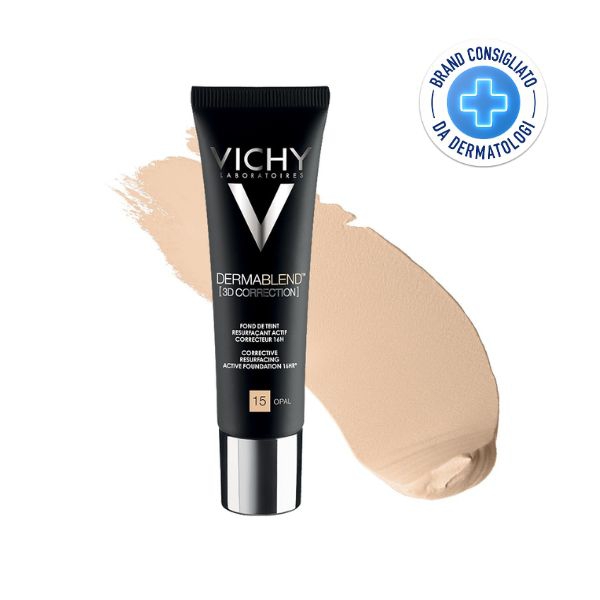 Vichy Dermablend 3D Correction Fondotinta SPF25 Elevata Coprenza 15 Opal 30 ml