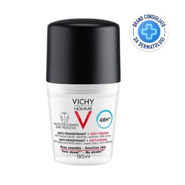 Vichy Homme Deodorante Anti Traspirante 48h Anti Macchie 50 ml