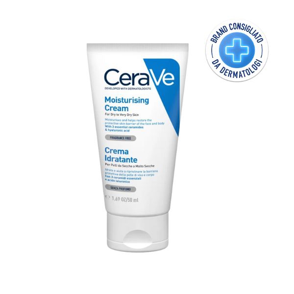 CeraVe Moisturising Cream Crema Protettiva Idratante Viso e Corpo 50 ml