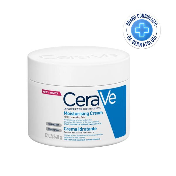 CeraVe Moisturising Cream Crema Idratante Protettiva per Pelle Secca 340 g