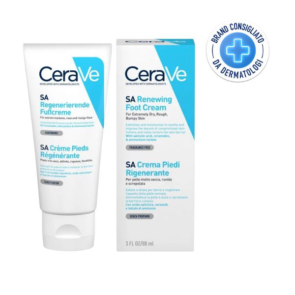 CeraVe SA Renewing Foot Cream Crema Piedi Idratante e Rigenerante 88 ml