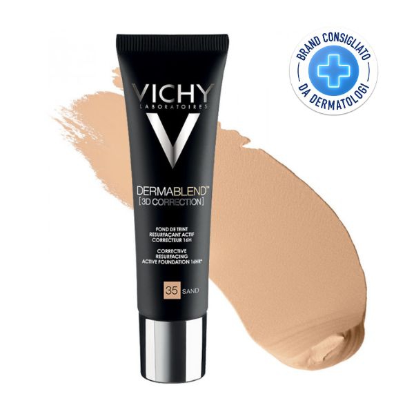 Vichy Dermablend 3D Correction Fondotinta SPF25 Elevata Coprenza 35 Sand 30 ml