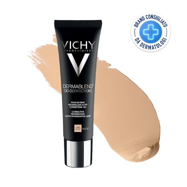 Vichy Dermablend 3D Correction Fondotinta SPF25 Elevata Coprenza 25 Nude 30 ml