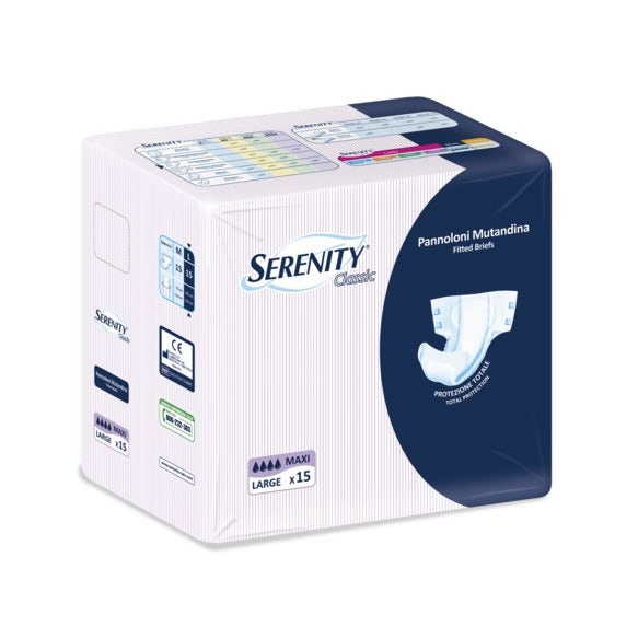 Serenity Classic Pannolone Mutanda Maxi Taglia L 15 Pezzi