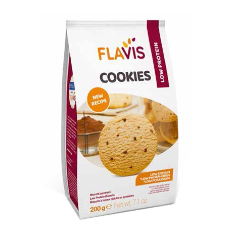 Mevalia Flavis Choco Chip Biscotti Aproteici con Pezzetti di Cioccolato 200 g