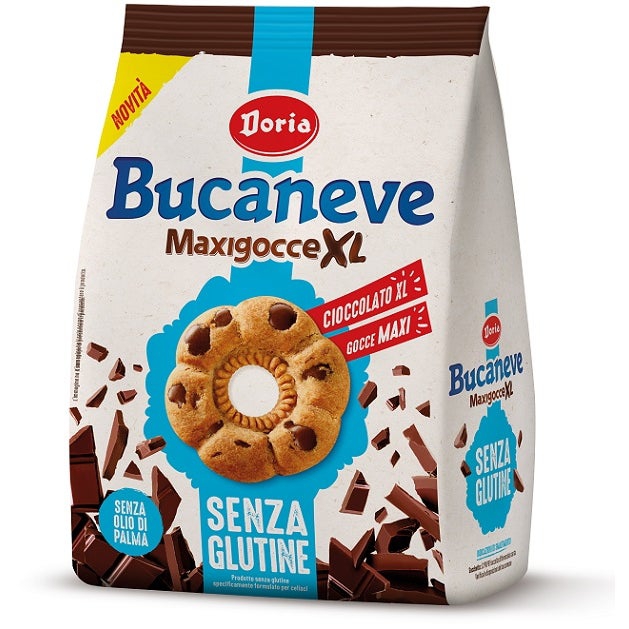 Doria Senza Glutine Bucaneve Biscotti Maxigocce XL 200g