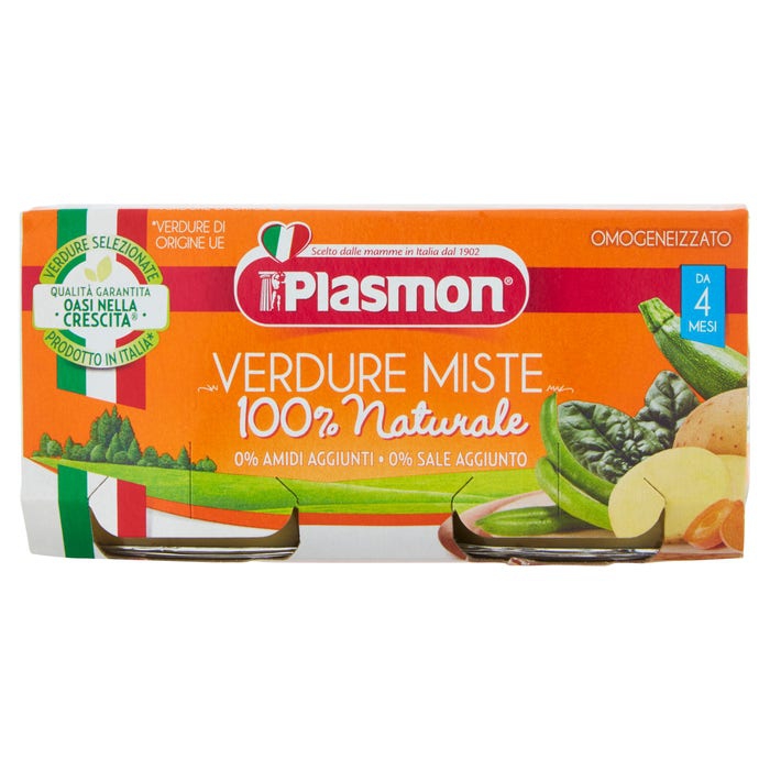 Plasmon Omogenizzato Verdure Miste 2 Vasetti da 80 g