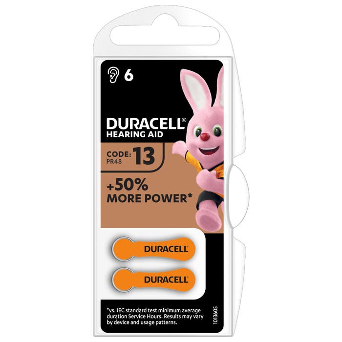 Duracell EasyTab 13 Arancio Batterie Apparecchio Acustico 6 Batterie