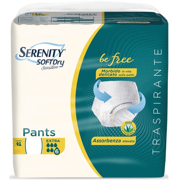 Serenity Soft Dry Sensitive Pants Extra Taglia M 14 Pezzi