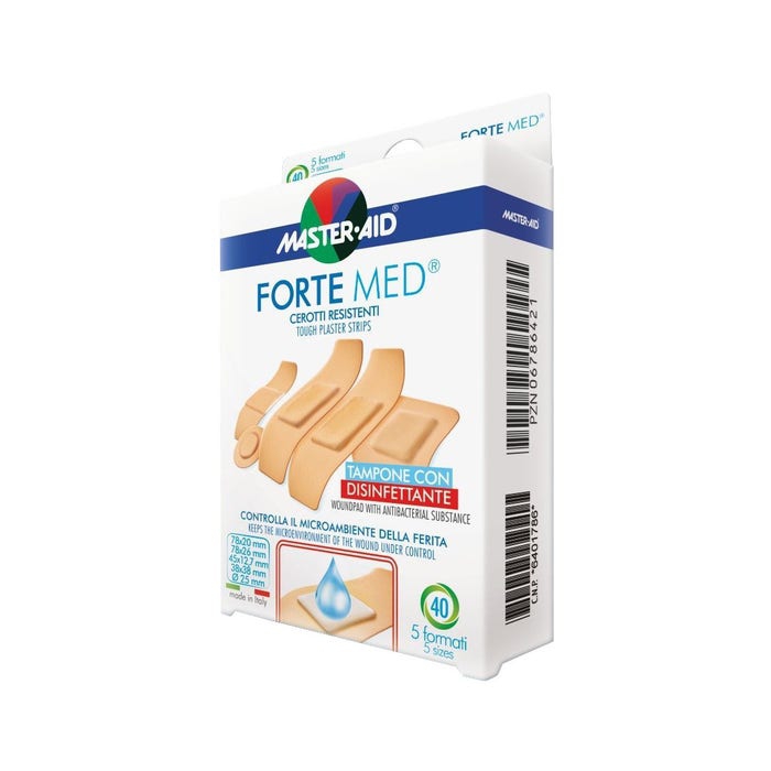 Master Aid Forte Med Cerotti In Striscia Assortiti 40 Pezzi