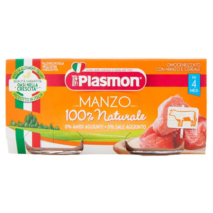 Plasmon Omogenizzato Manzo 2 Vasetti da 80 g