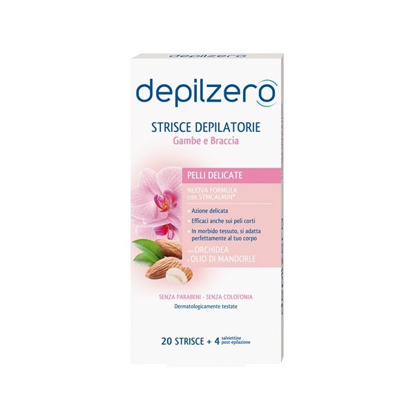 Depilzero 20 Strisce Depilatorie Gambe Braccia